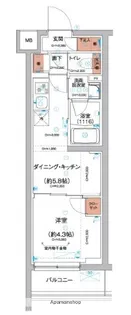 ハーモニーレジデンス羽田天空橋【109号室】の間取り