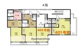 遠山ビル【4階】の間取り