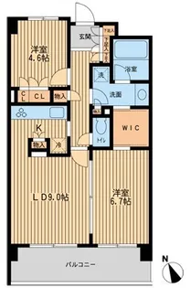 2LDKの間取り画像