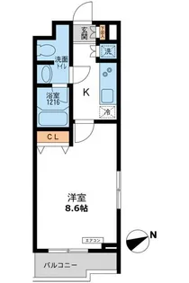 パシフィックコート目黒南【2階】の間取り