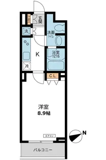 パシフィックコート目黒南【2階】の間取り