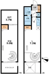 CASSIA目黒【0109号室】の間取り