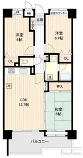 セリゼ雪が谷【0505号室】の間取り