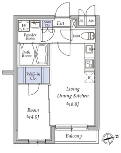 アトリオフラッツ奥沢【2階】の間取り