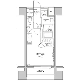 ザ・パークハビオ荏原中延プレイス【12階】の間取り