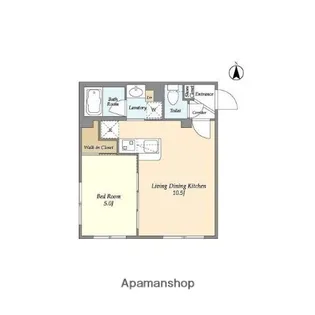 ウェルスクエアイズム蒲田SOUTH【4階】の間取り