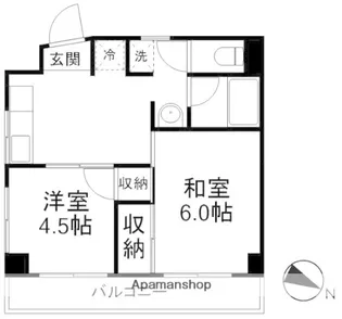 ホワイトパレス【301号室】の間取り