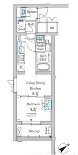 パークアクシス北千束MOCXION【2階】の間取り