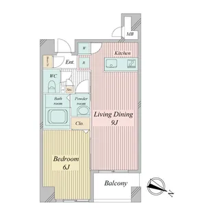 クエスタ高輪【3階】の間取り