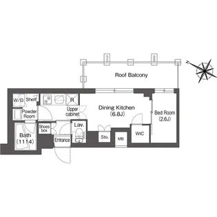 コンフォリア二葉【6階】の間取り