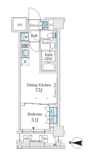 J.GRAN COURT 品川西大井EAST【4階】の間取り