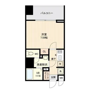 オープンブルーム品川南大井【11階】の間取り