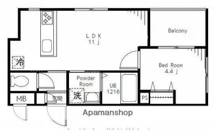 BRILLIANT旗の台【3階】の間取り
