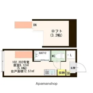 ヴィラ・エスポワール蒲田【202号室号室】の間取り