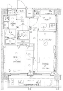 ハーモニーレジデンス羽田ウエスト【10階】の間取り