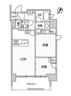 ディームス大井町【3階】の間取り