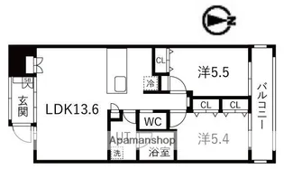 シティコート目黒3号棟【2階】の間取り