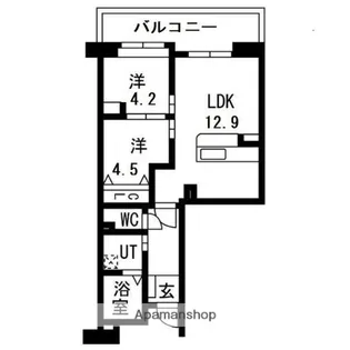 アクティ目黒駅前1号棟【8階】の間取り