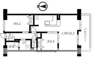 アクティ目黒駅前1号棟【11階】の間取り