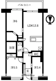 アクティ目黒駅前1号棟【420号室】の間取り