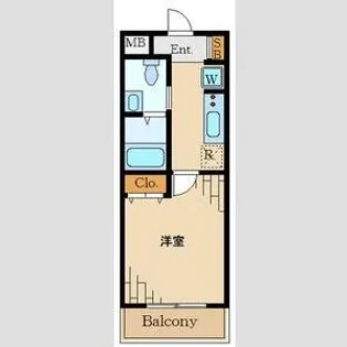 スカイコート品川御殿山EAST【4階】の間取り