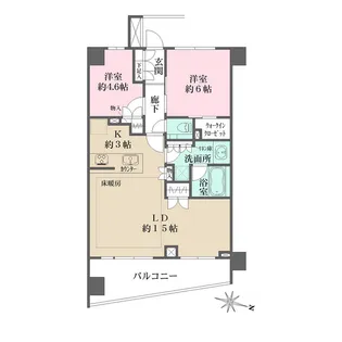 パークナード目黒【4階】の間取り