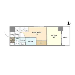 Gatehouse Otorii【3階】の間取り