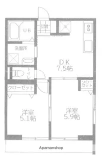 エルクラシス西品川【2階】の間取り
