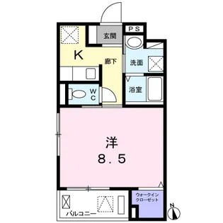 サニーメゾンオオハシ【2階】の間取り