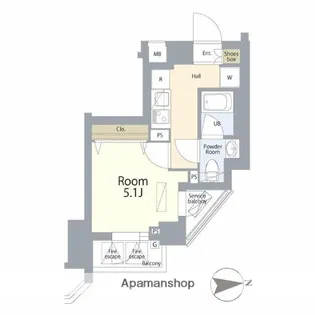 アクサス品川大井町【4階】の間取り