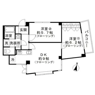 アヴァンス目黒【3階】の間取り