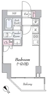 ウィスティリア大森山王【602号室】の間取り