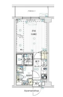 ル・リオン大鳥居【1階】の間取り