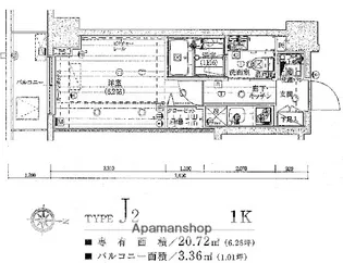 ル・リオン大鳥居【8階】の間取り