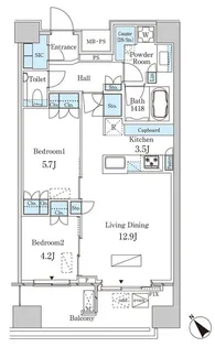 レガシス中目黒【11階】の間取り