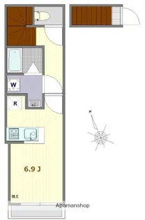 AMATERRACE馬込【204号室】の間取り