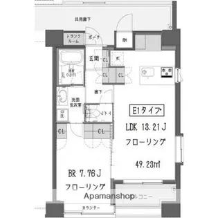 ガーデン蒲田【10階】の間取り