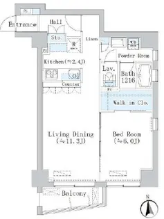 カナン プレイス【0402号室】の間取り