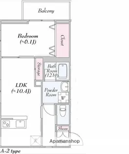 コンソラトゥール西大井【1階】の間取り