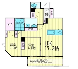 ARVENSE南雪谷【101号室】の間取り