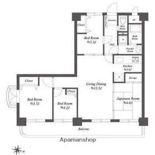 D’SVARIE上池台レジデンス【7階】の間取り