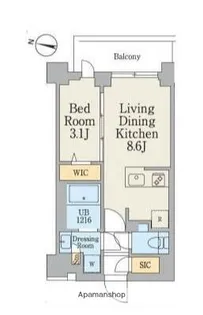 クレストコート大岡山【3階】の間取り