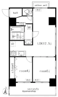 LARES−L【201号室】の間取り