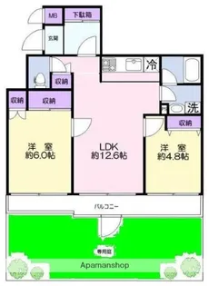 ハイホーム御殿山【1F号室】の間取り
