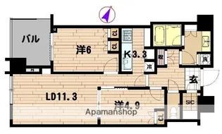 大崎ウエストシティタワーズE棟【16階】の間取り