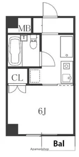 ラ・セゾンイヴェール【203号室】の間取り