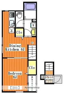 ボヌールプラン【101号室】の間取り