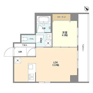ウェルスクエア中目黒【7階】の間取り