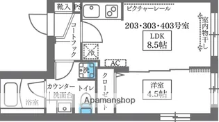 COCOCUBE大森西 東邦医大通り【2階】の間取り