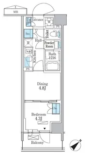 パークアクシス品川南大井パークフロント【6階】の間取り